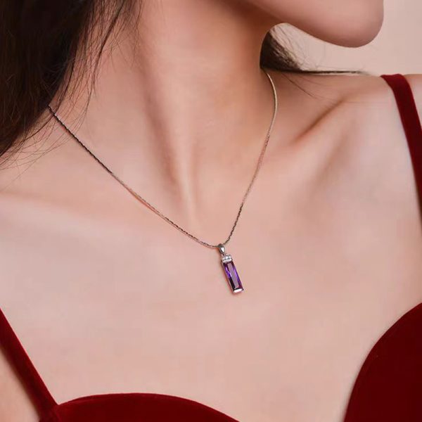 amethyst and diamond necklace