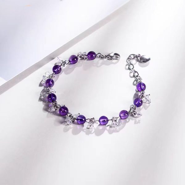 amethyst bead bracelet