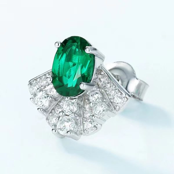 earrings emerald diamond