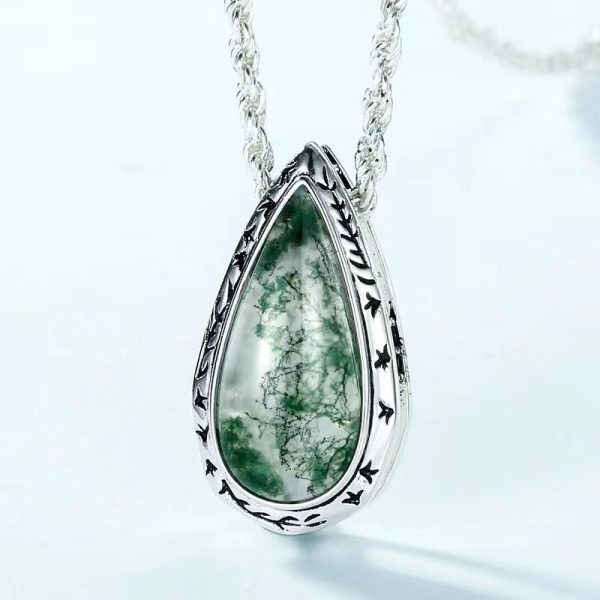 moss agate pendant