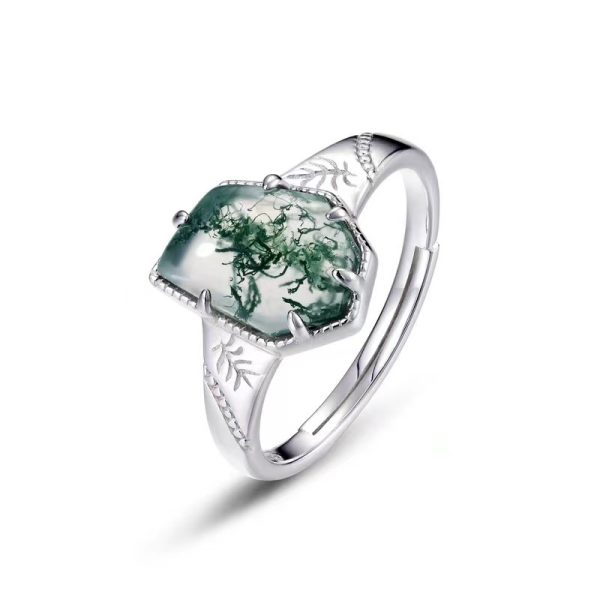 moss agate ring