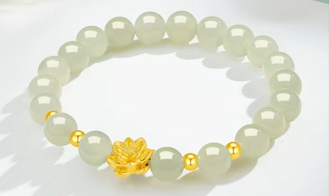 Jade Bracelet with Gold