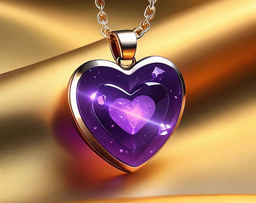 amethyst heart necklace