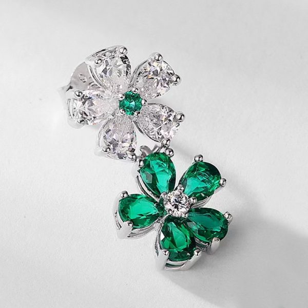 emerald and diamond earrings