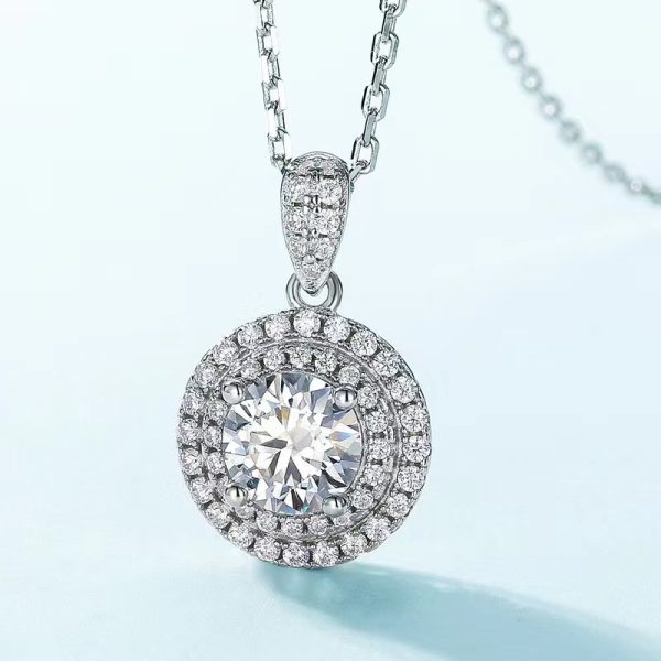 moissanite necklace womens