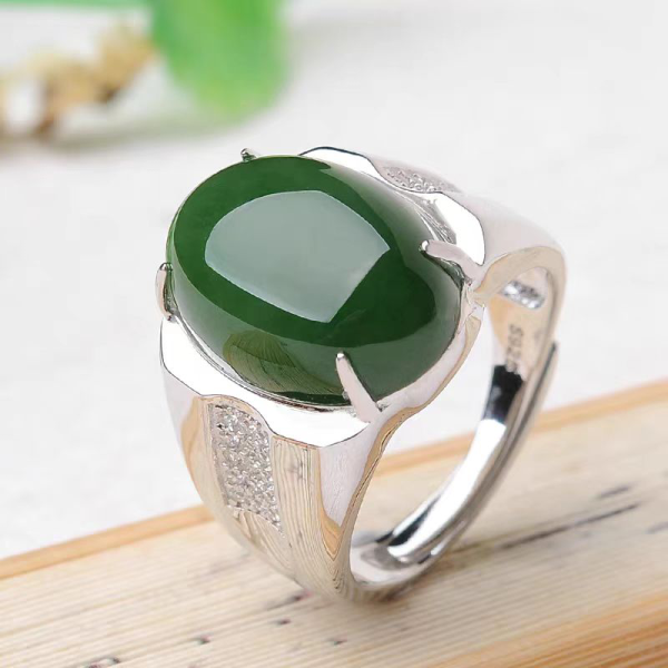 green jade ring