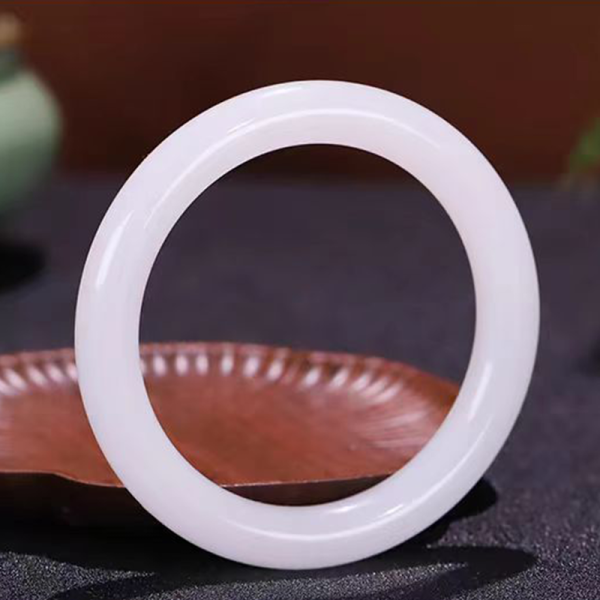 real white jade bangle